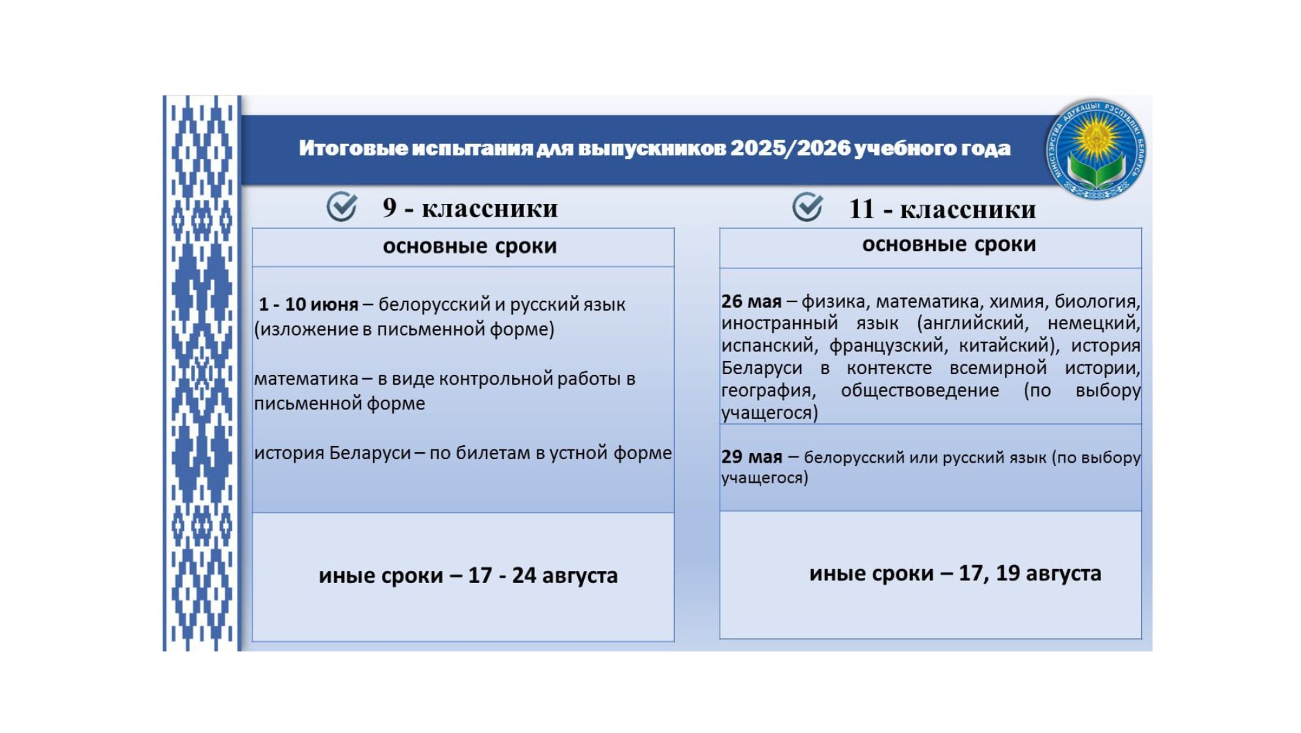 Инфографика от Министерства образования